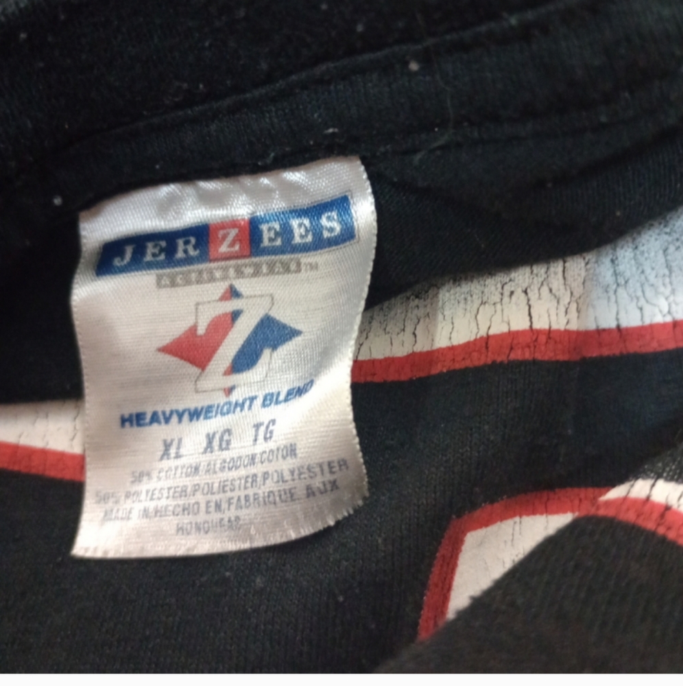 Jerzees Black Short Sleeve‎ Tee Casual Style - Picture 3 of 3